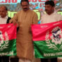 controversy over teenmar mallannas telangana rajyadhikara party flag