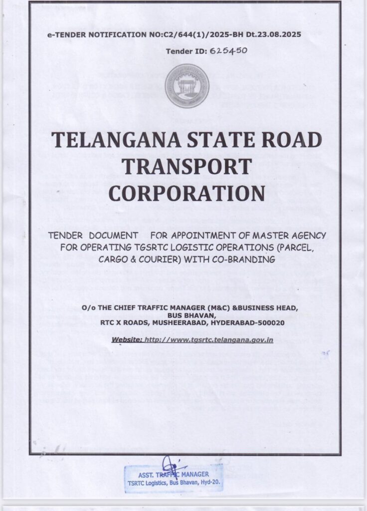tsrtc cargo tender
